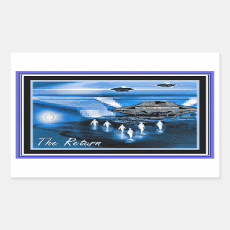 Sticker Rectangulaire OVNI - Le retour