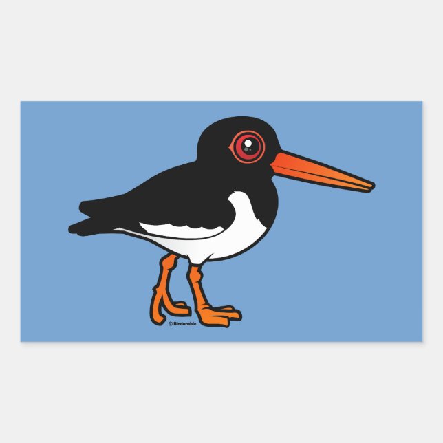 Sticker Rectangulaire Oystercatcher eurasien (Devant)
