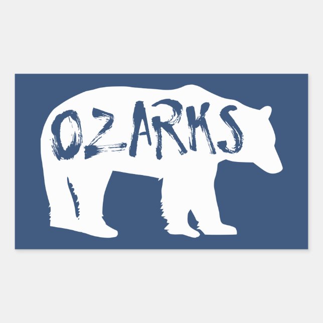 Sticker Rectangulaire Ozarks Bear (Devant)