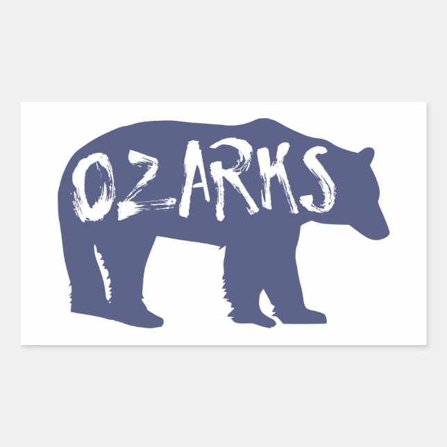 Sticker Rectangulaire Ozarks Bear (Devant)