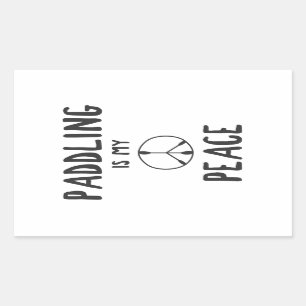 Sticker Rectangulaire Pagayer est ma paix