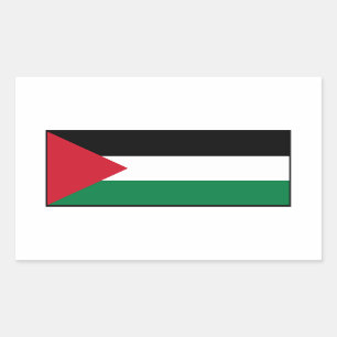 Sticker Rectangulaire Palestine - Drapeau palestinien