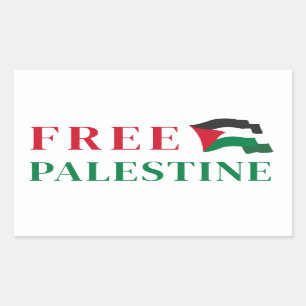 Sticker rectangulaire palestine libre