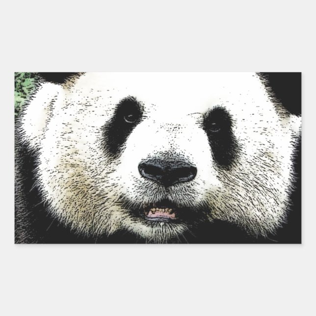 Sticker Rectangulaire Panda (Devant)