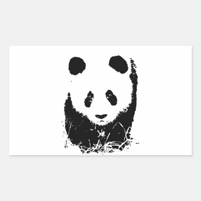 Sticker Rectangulaire Panda (Devant)