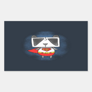 Sticker Rectangulaire Panda superbe