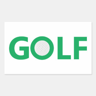Sticker Rectangulaire Panneau de golf