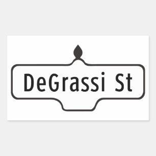 Sticker Rectangulaire Panneau de la rue DeGrassi, Toronto