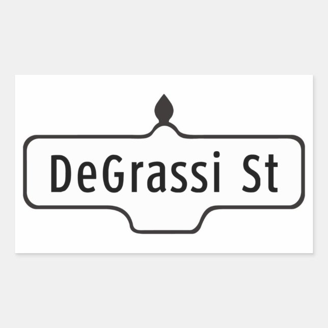 Sticker Rectangulaire Panneau de la rue DeGrassi, Toronto (Devant)