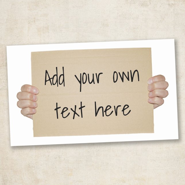 Sticker Rectangulaire Panneau de protestation personnalisable en carton (Créateur téléchargé)