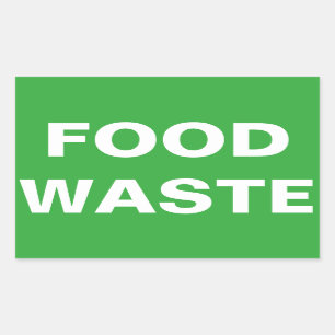 Sticker Rectangulaire Panneau Déchets alimentaires