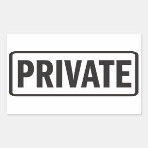 Sticker Rectangulaire Panneau privé pour bureau