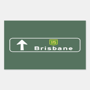 Sticker Rectangulaire Panneau routier de Brisbane, Australie