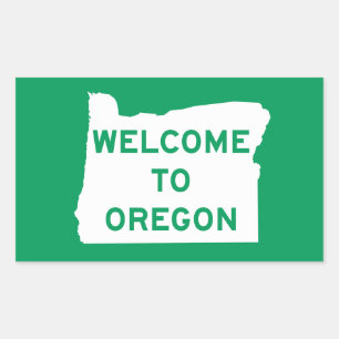 Sticker Rectangulaire Panneau routier Oregon - USA
