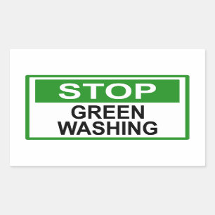 Sticker Rectangulaire Panneau Stop Greenwash T-Shirt