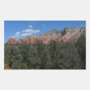 Sticker Rectangulaire Panorama des rochers rouges à Sedona Arizona