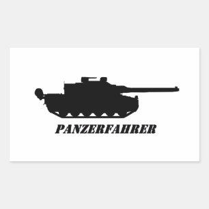 Sticker Rectangulaire panzerfahrer