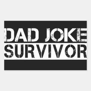 Sticker Rectangulaire Papa Joke Survivor Funny Fête du Père