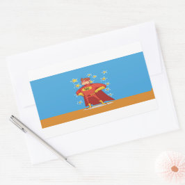 Sticker Rectangulaire Papa Superhero en Fête des pères