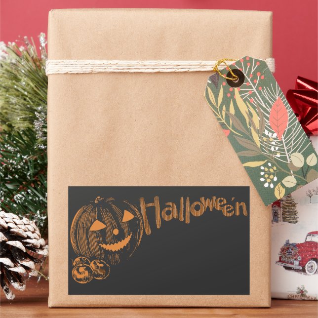 Sticker Rectangulaire Papa's Posse of Halloween Jack o Lanterns (vacances)