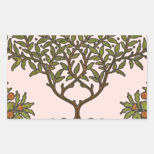 Sticker Rectangulaire Papier peint frise d'arbre de William Morris