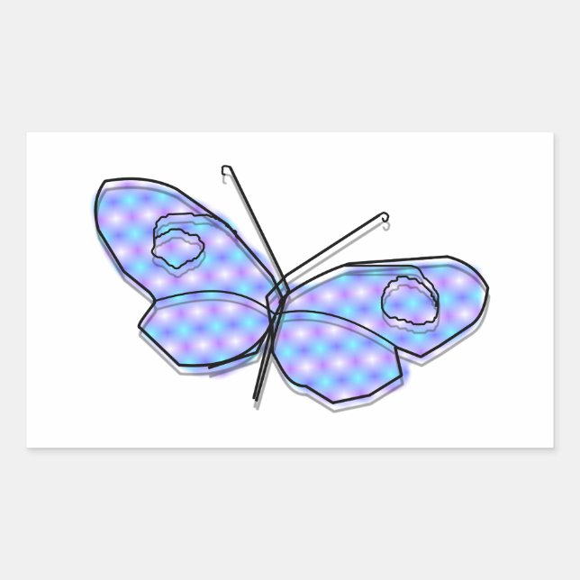 Sticker Rectangulaire Papillon cosmique (Devant)