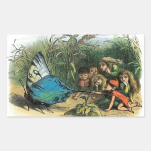 Sticker Rectangulaire Papillon Elf Art Cute Elves Papillons