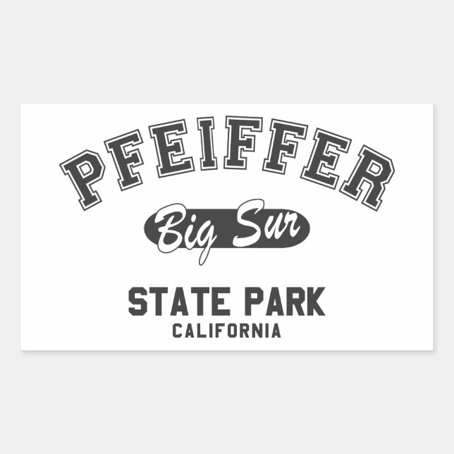 Sticker Rectangulaire Parc d'état de Pfeiffer Big Sur, Californie (Devant)