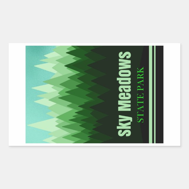 Sticker Rectangulaire Parc d'état de Sky Meadows Virginia Forest (Devant)
