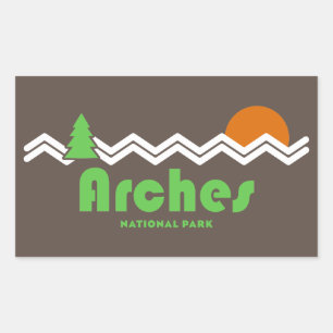 Sticker Rectangulaire Parc national Arches Rétro