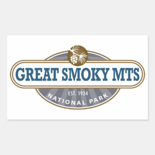 Sticker Rectangulaire Parc national de Great Smoky Mountains