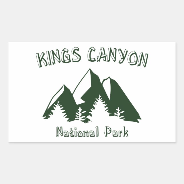 Sticker Rectangulaire Parc national de Kings Canyon (Devant)