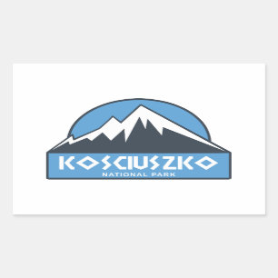 Sticker Rectangulaire Parc national de Kosciuszko