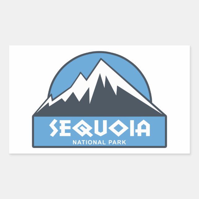 Sticker Rectangulaire Parc national de Sequoia (Devant)