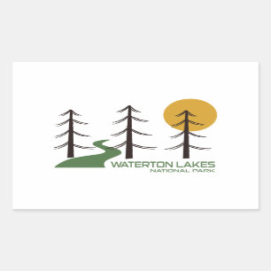 Sticker Rectangulaire Parc national des Lacs-Waterton