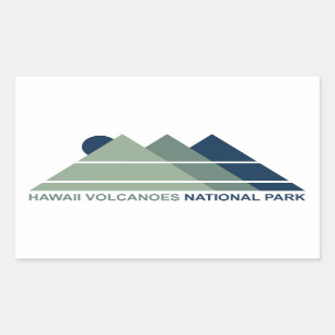 Sticker Rectangulaire Parc national des volcans d'Hawaii Mont Sun