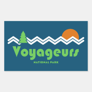 Sticker Rectangulaire Parc national des Voyageurs Rétro