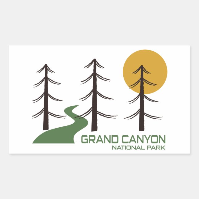 Sticker Rectangulaire Parc national du Grand Canyon (Devant)