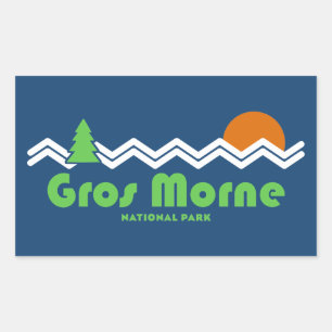 Sticker Rectangulaire Parc national du Gros-Morne Rétro