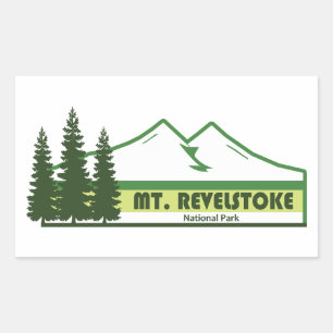 Sticker Rectangulaire Parc national du Mont-Revelstoke Green Stripes