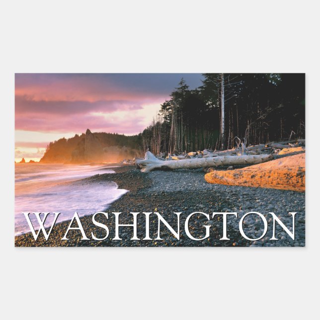 Sticker Rectangulaire Parc national olympique | État de Washington (Devant)