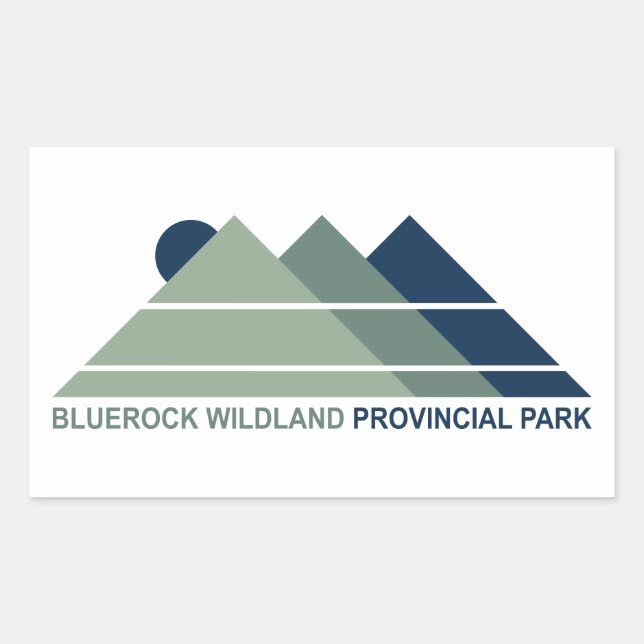 Sticker Rectangulaire Parc provincial Bluerock Wildland Mountain Sun (Devant)