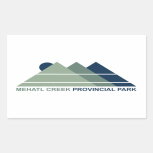 Sticker Rectangulaire Parc provincial de Mehatl Creek Mountain Sun