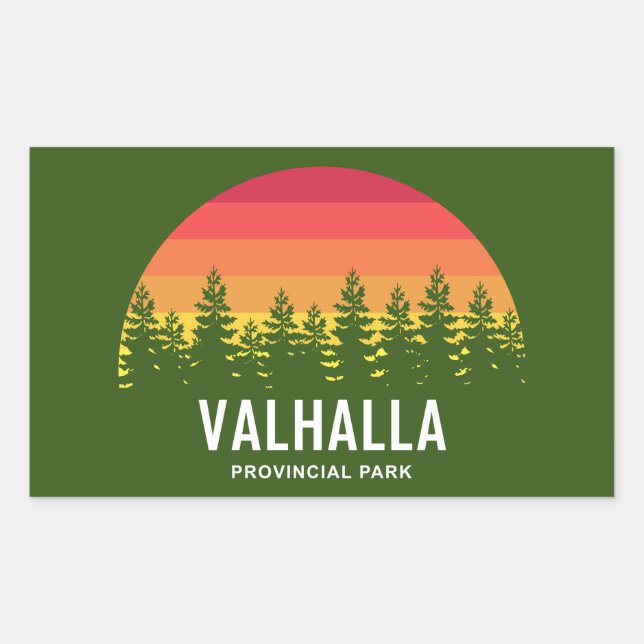 Sticker Rectangulaire Parc provincial de Valhalla (Devant)