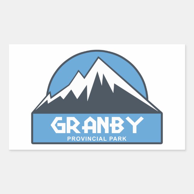 Sticker Rectangulaire Parc provincial Granby (Devant)