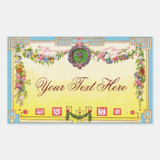 Sticker Rectangulaire Parfum français d'antiquité personnalisable