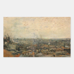 Sticker Rectangulaire Paris depuis Montmartre par Vincent van Gogh