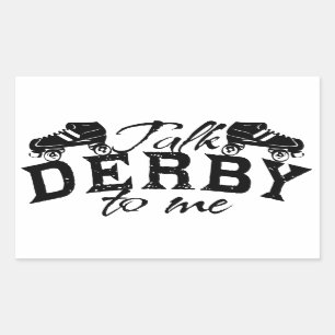 Sticker Rectangulaire Parle Derby à moi, Roller Derby