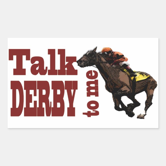 Sticker Rectangulaire Parlez de Derby à moi Cadeaux et nouveautés (Devant)