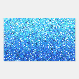 Sticker Rectangulaire Parties scintillant bleues Étincelles Texture